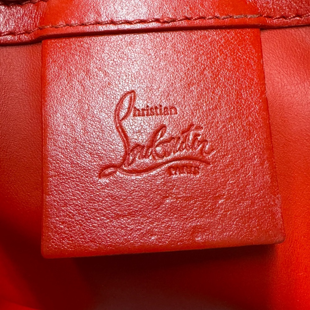 Christian Louboutin Calfskin Loubinthesky Medium Paloma Beige Pink 2way Satchel - Picture 15 of 16